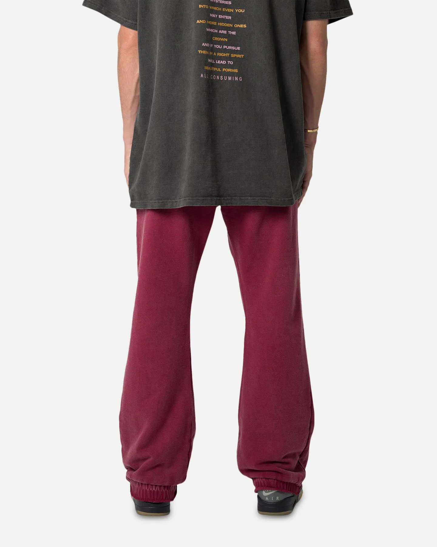 MNML Washed Flare Sweatpants Magenta