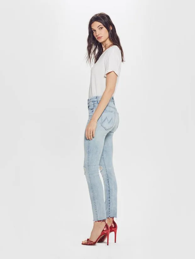 Mother Denim - Looker Ankle Fray Denim Jeans in Super Blast From The Past Wash