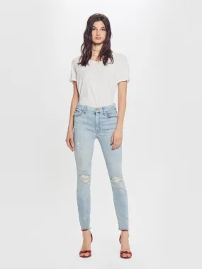 Mother Denim - Looker Ankle Fray Denim Jeans in Super Blast From The Past Wash