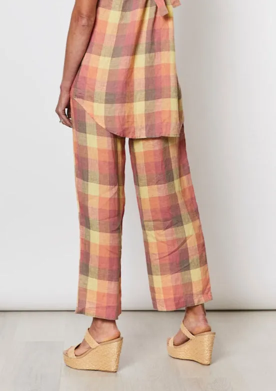 Multi Check Pant - Orange Multi