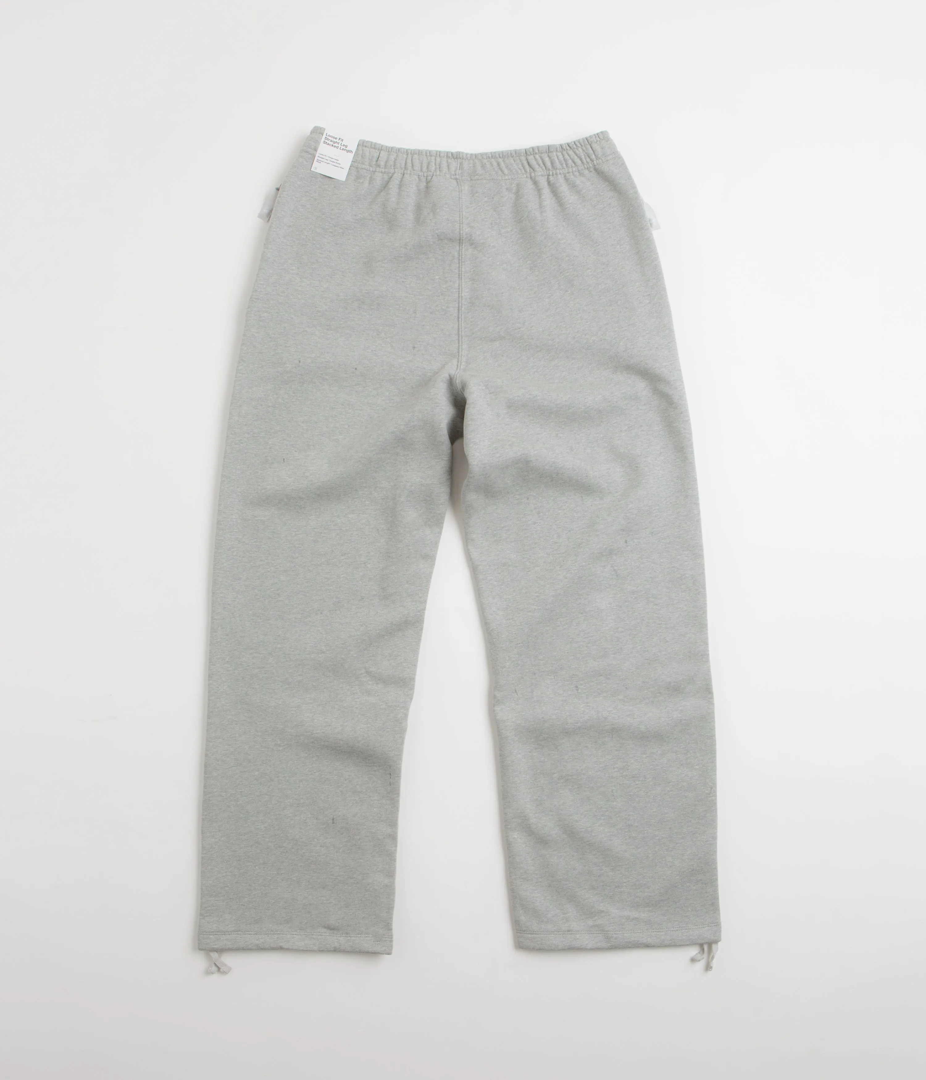 Nike Solo Swoosh Open Hem Sweatpants - Dark Grey Heather / White