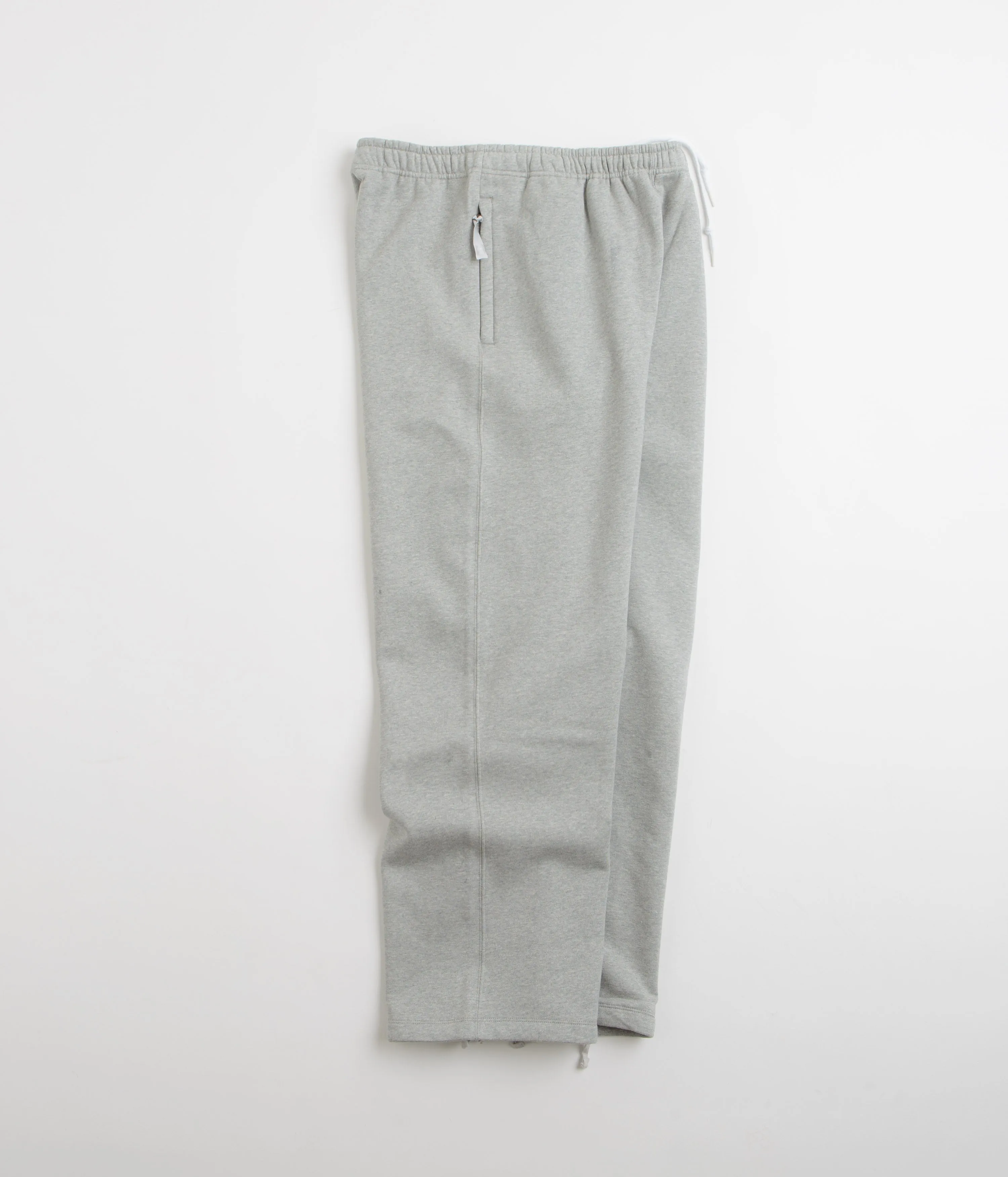 Nike Solo Swoosh Open Hem Sweatpants - Dark Grey Heather / White