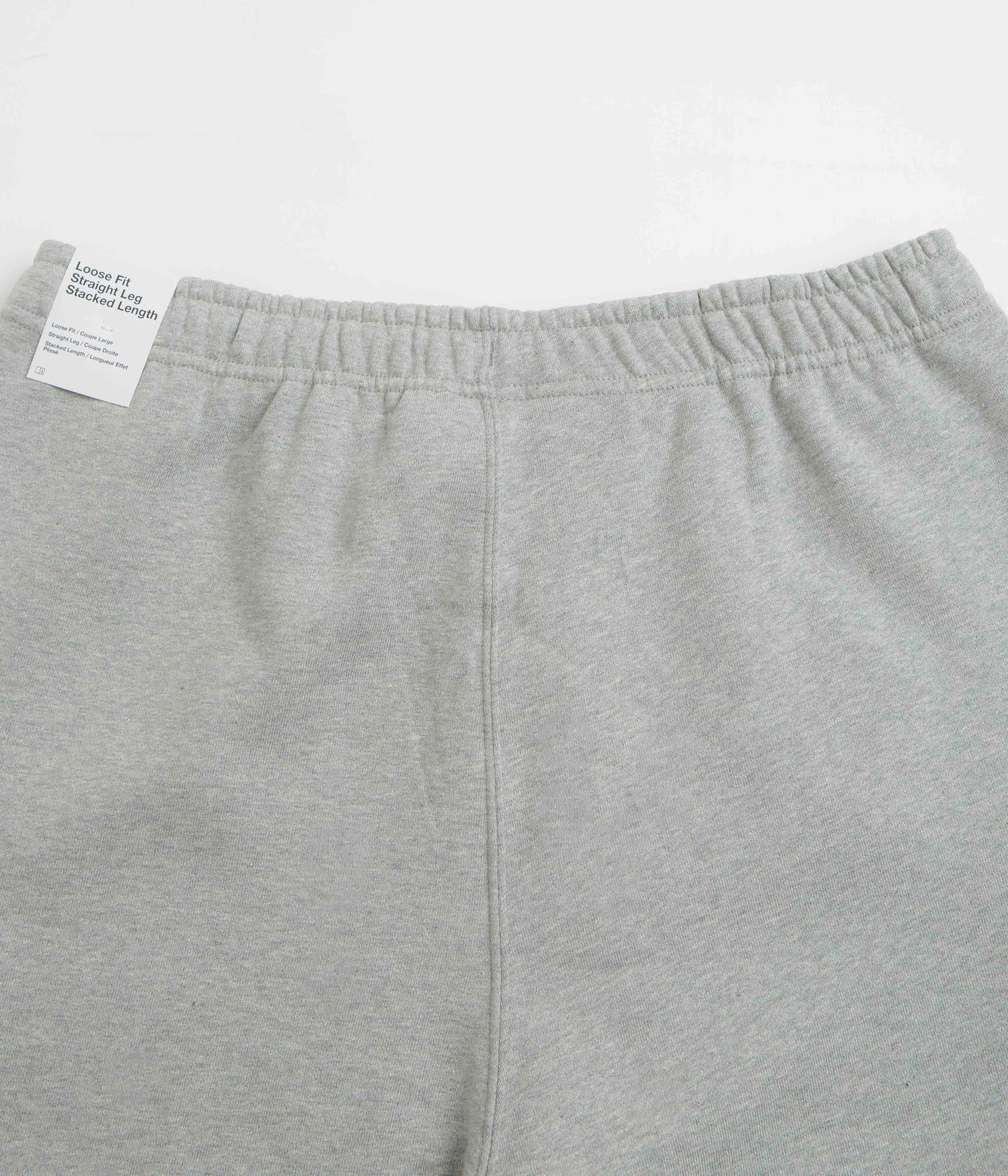 Nike Solo Swoosh Open Hem Sweatpants - Dark Grey Heather / White