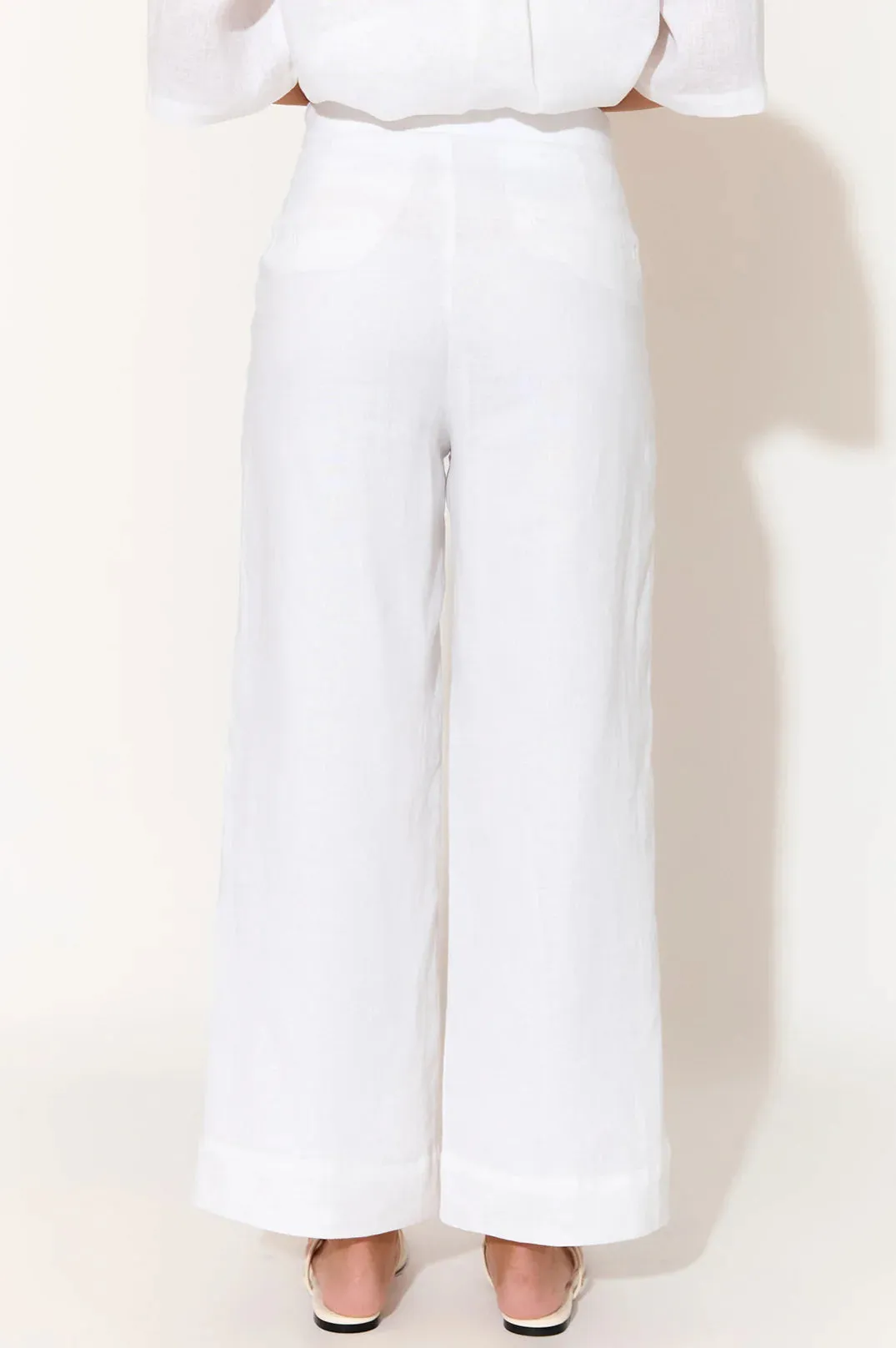 Nisha Cropped Linen Pant