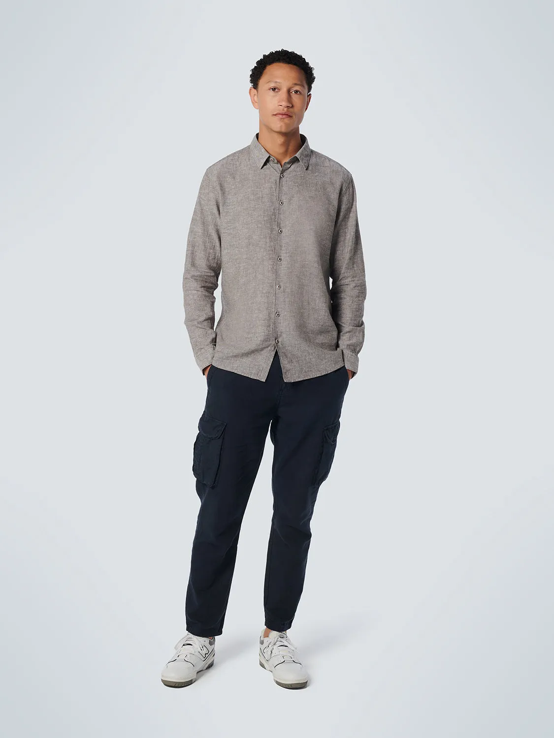 No Excess - Linen Blend Cargo Pant - Night