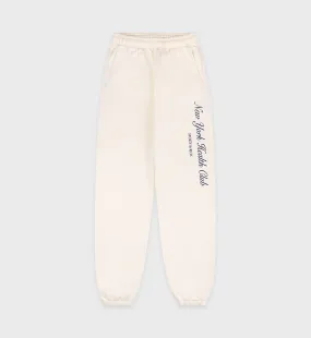 NY Health Club Sweatpant - Cream/Navy