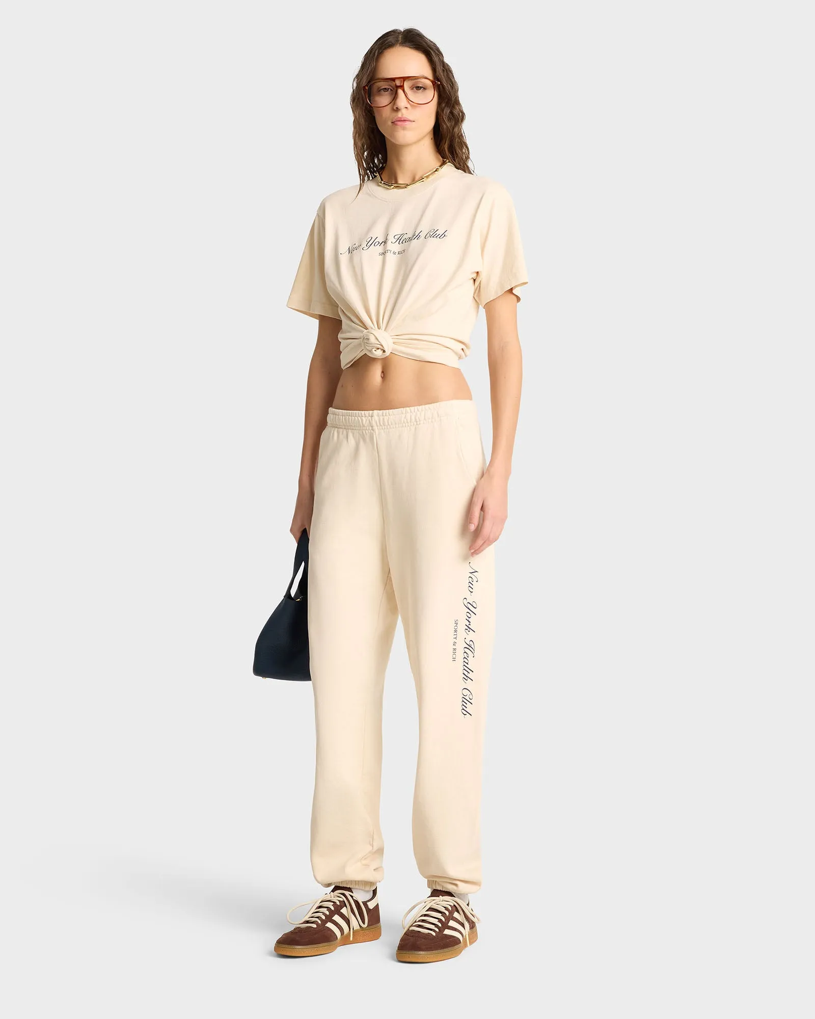 NY Health Club Sweatpant - Cream/Navy