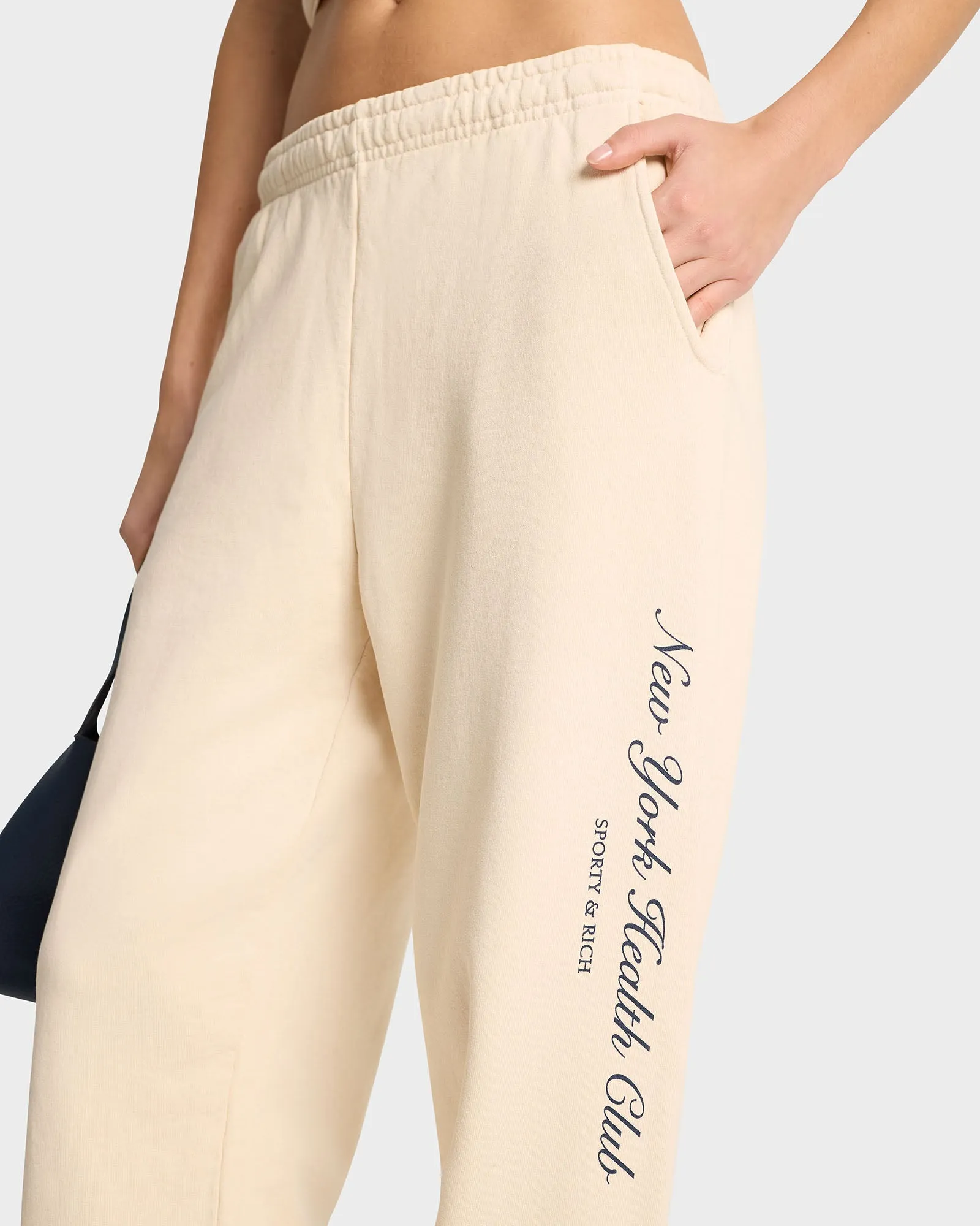 NY Health Club Sweatpant - Cream/Navy