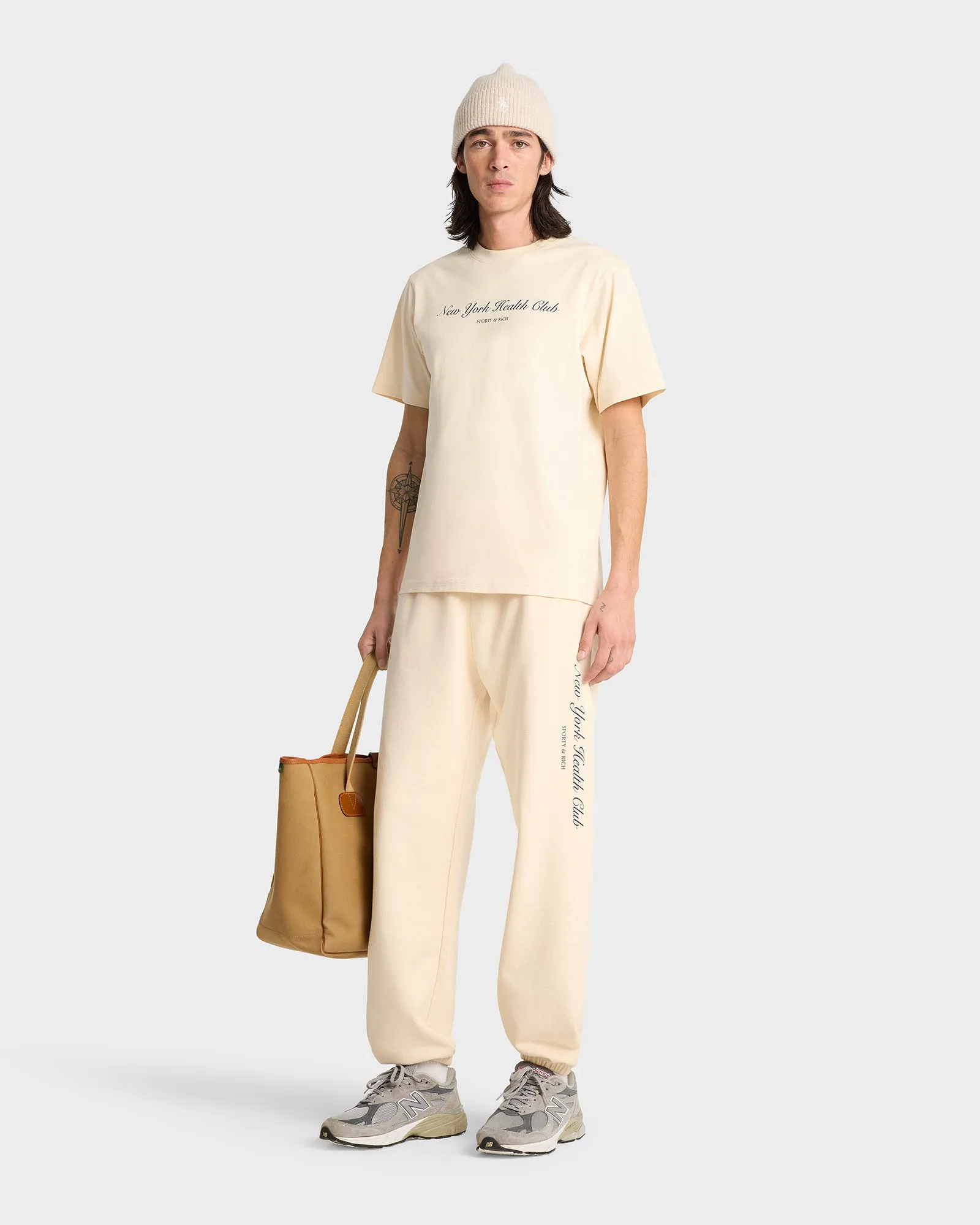 NY Health Club Sweatpant - Cream/Navy