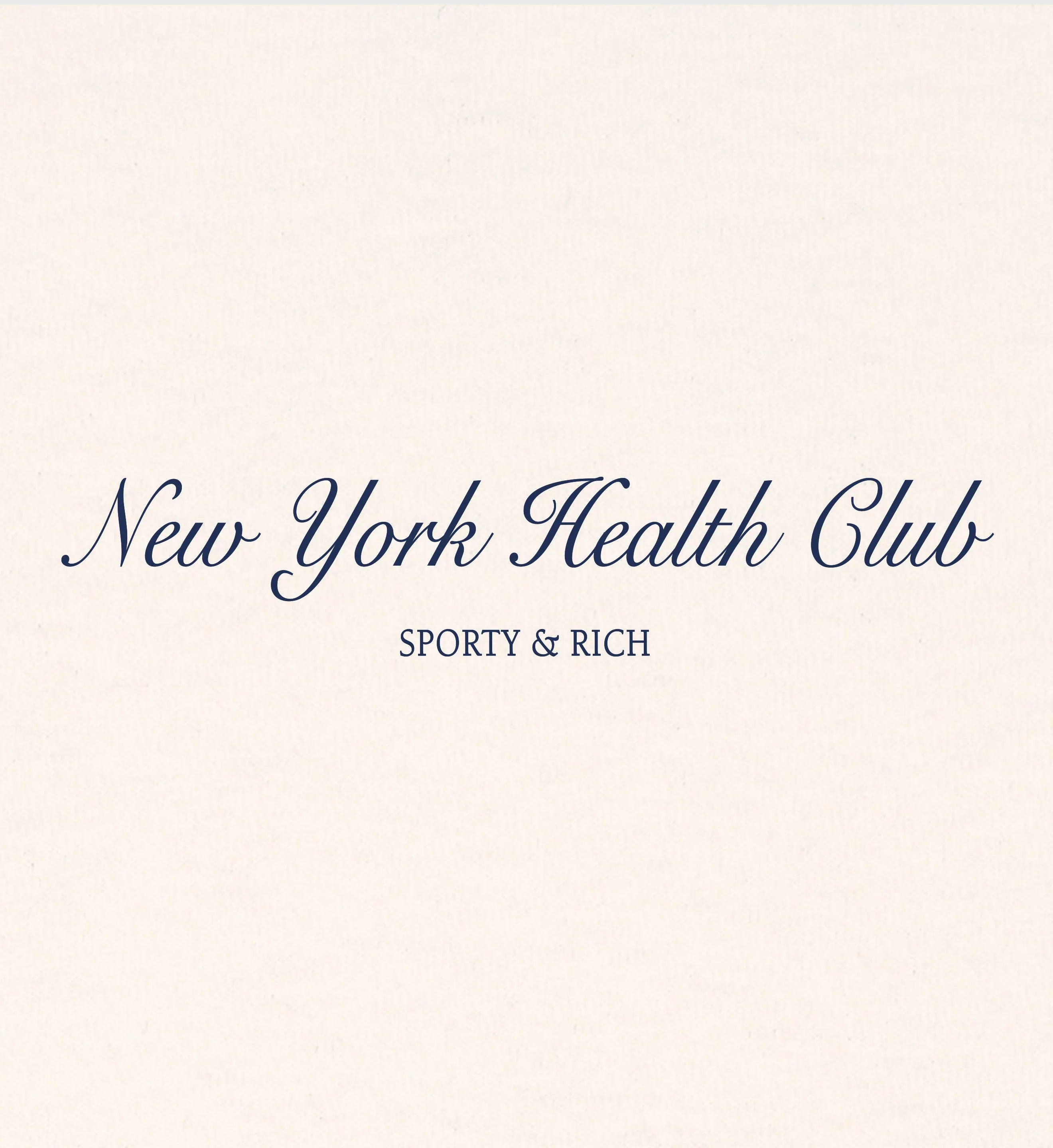 NY Health Club Sweatpant - Cream/Navy