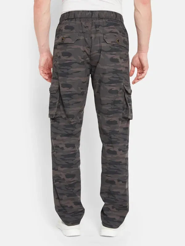 Octave Men Camouflage Printed Cotton Cargo Track Pants