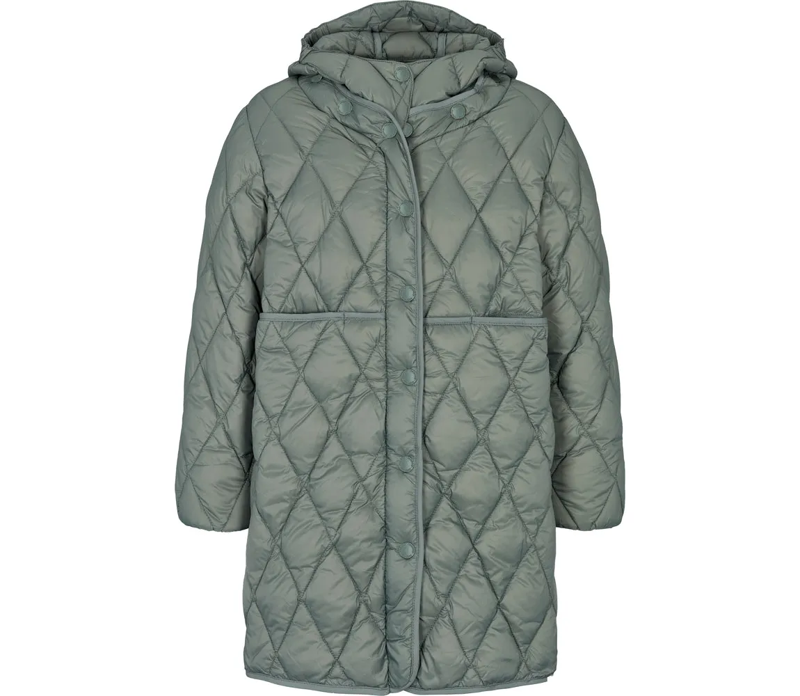 Oksana, Puffer Jacket - Greyish Green