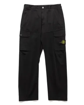 Organic Cotton Satin Stretch 2 Pocket Cargo Pant Black