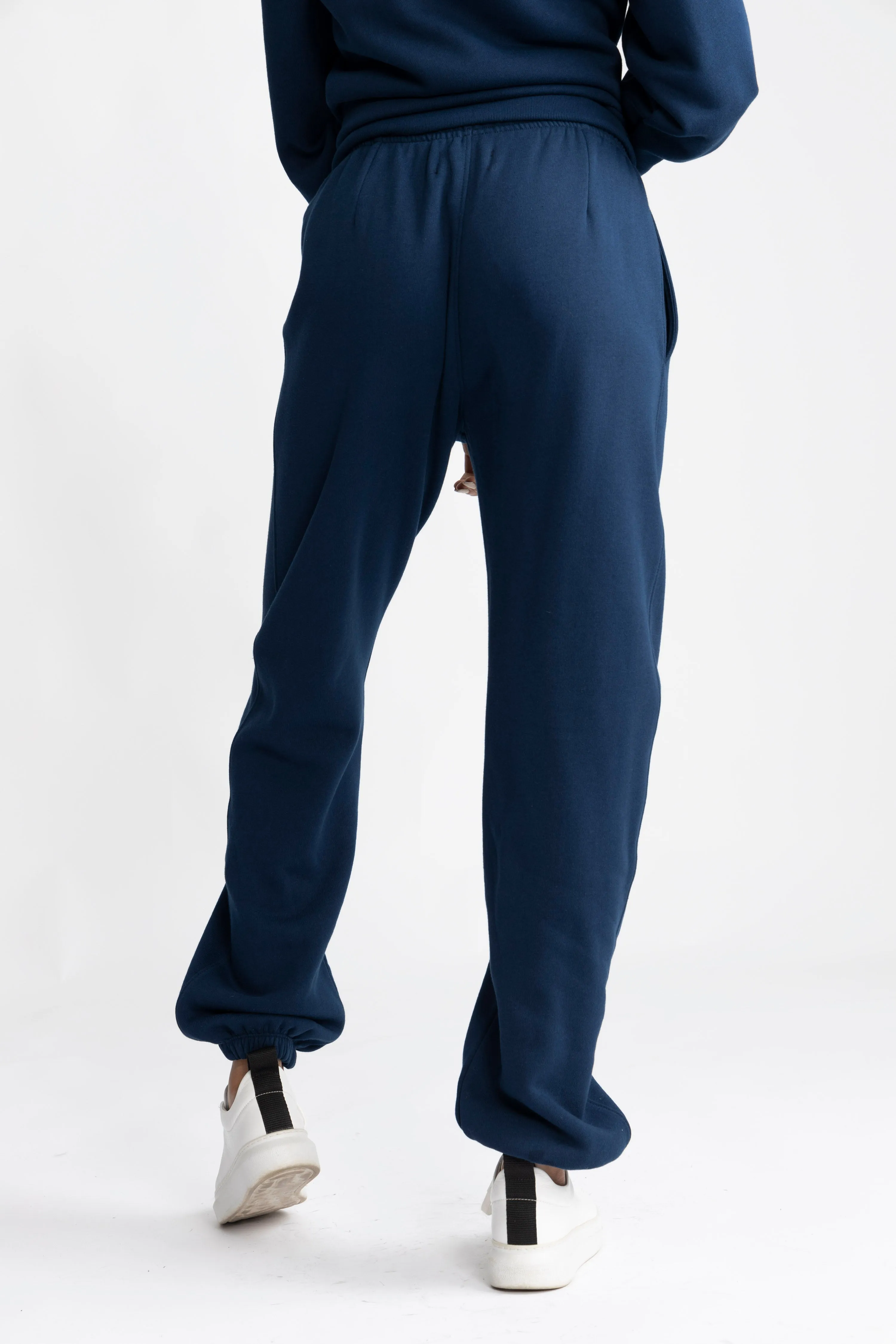 Organic Fitted Sweat Pants - Pageant Blue