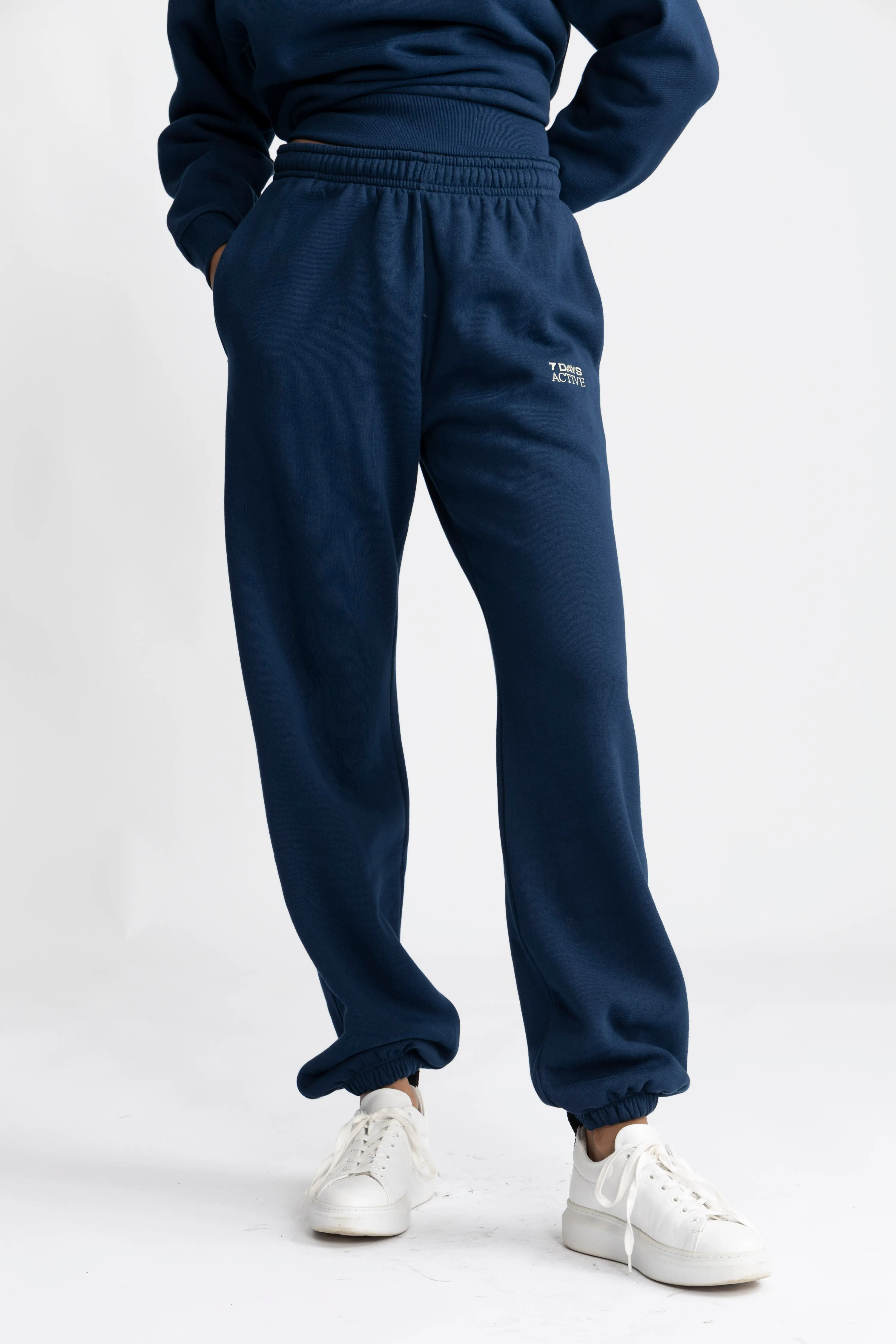 Organic Fitted Sweat Pants - Pageant Blue