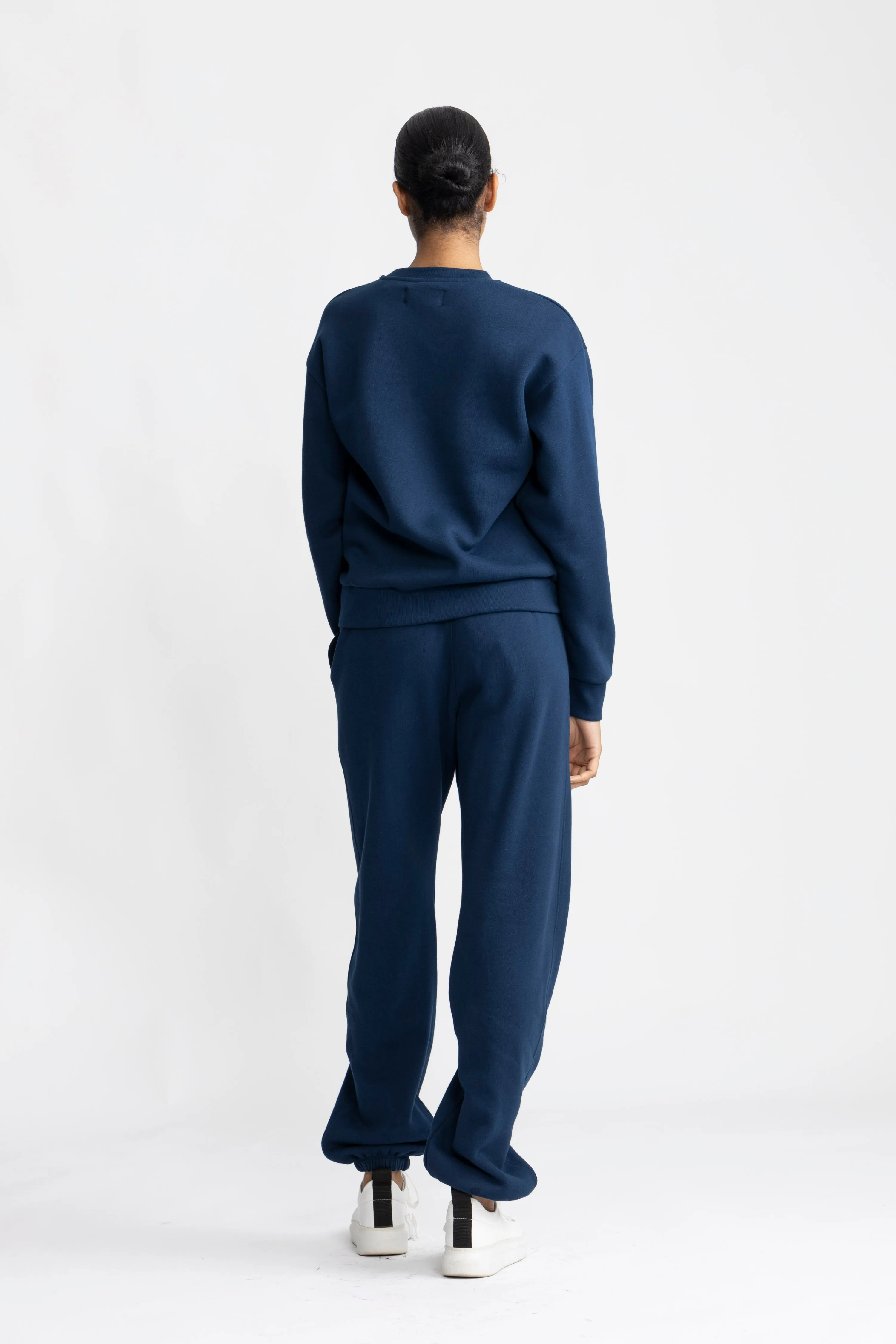 Organic Fitted Sweat Pants - Pageant Blue