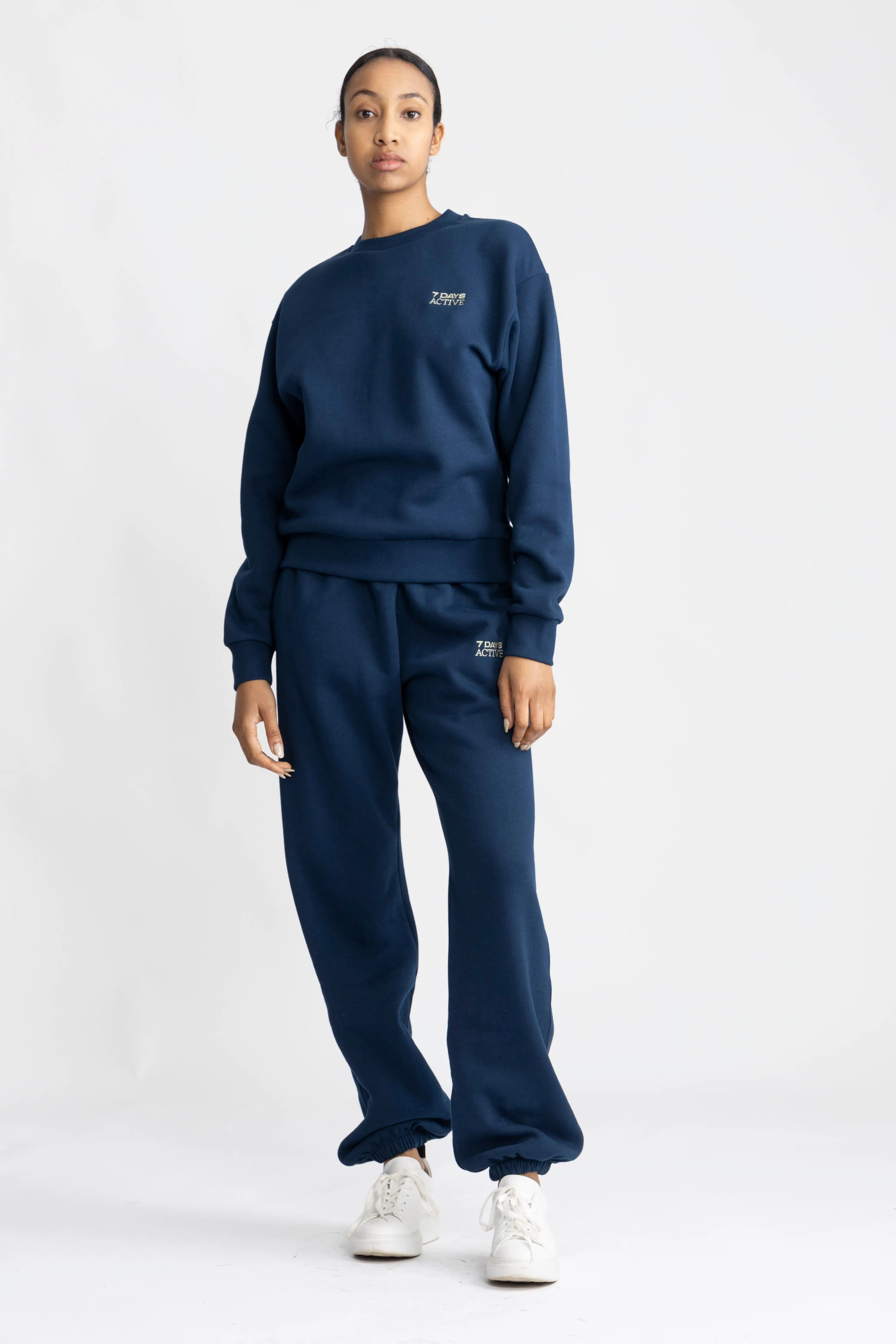 Organic Fitted Sweat Pants - Pageant Blue