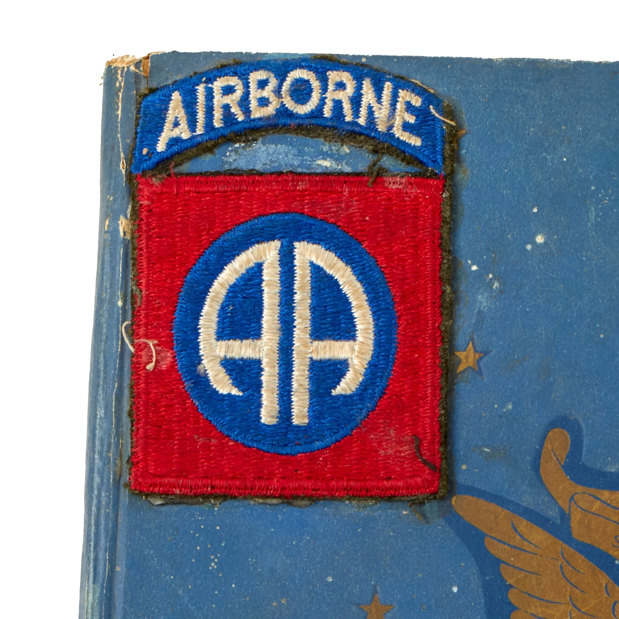 Original U.S. WWII 504th Parachute Infantry “The Devils in Baggy Pants” 82nd Airborne Combat Record Book with Patches & CIB Attached to Cover