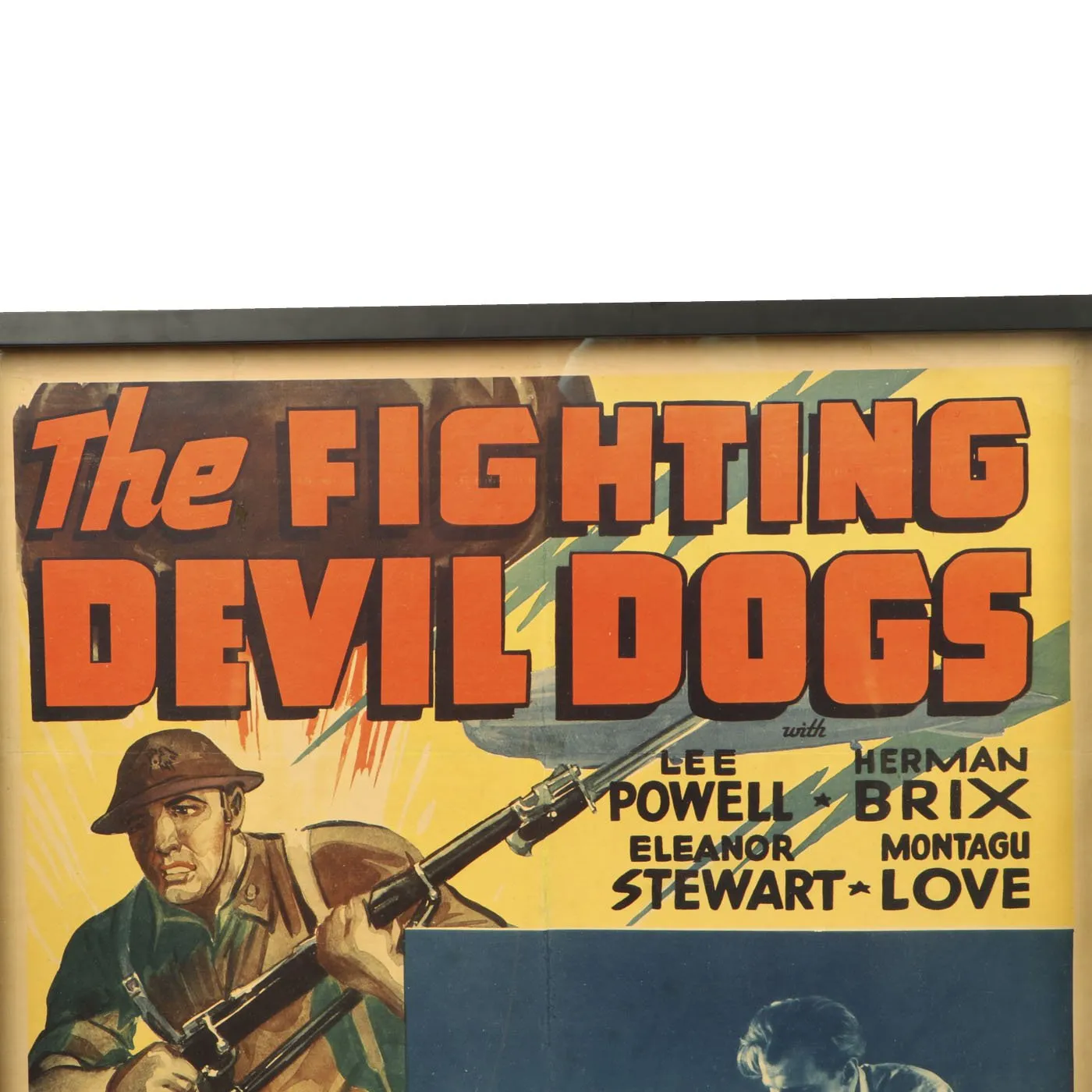 Original U.S. WWII The Fighting Devil Dogs (Republic 1938) Framed Movie Lobby Poster