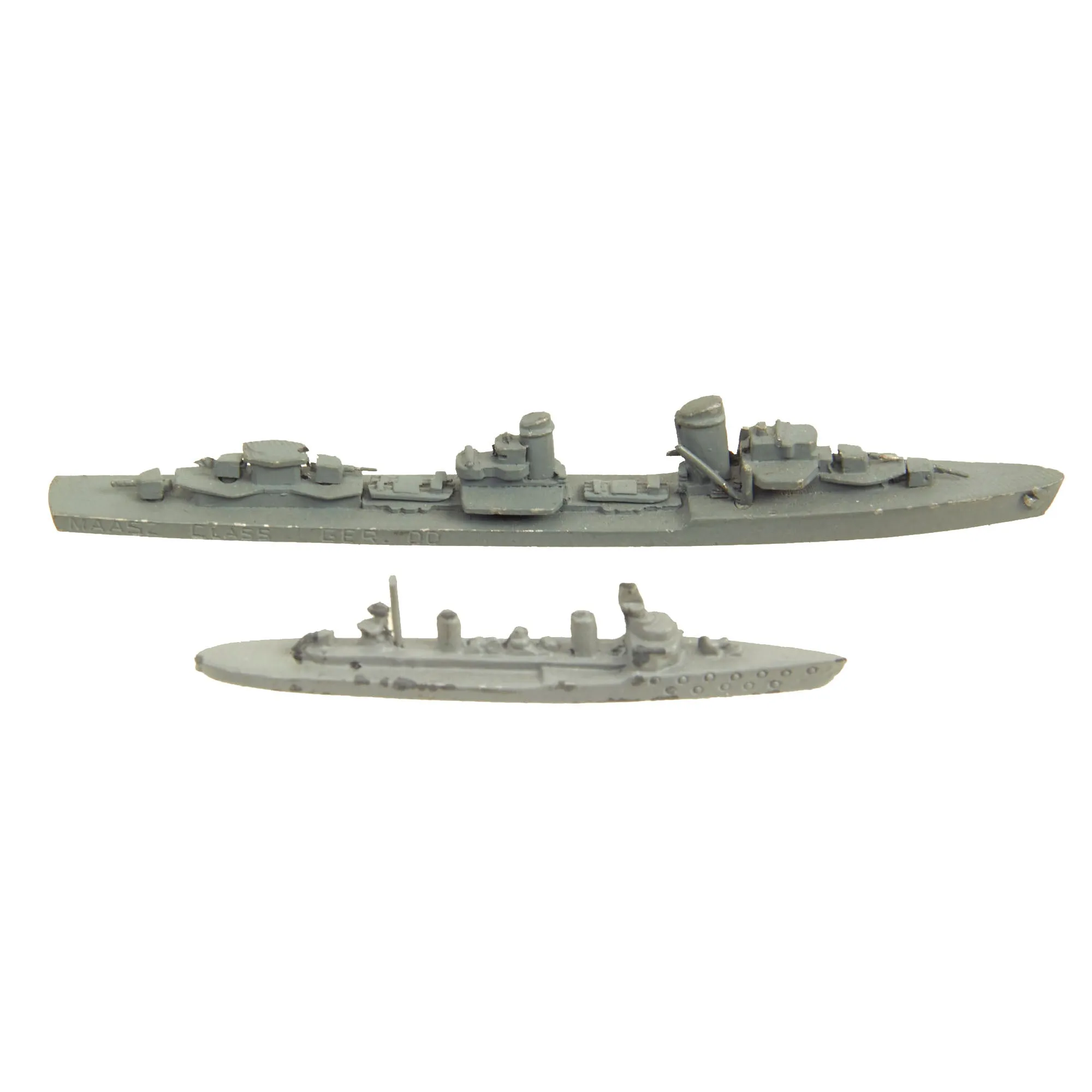 Original WWII U.S. Navy Teacher Models of British & French Ships in Case with Extra U.S. and Other Models