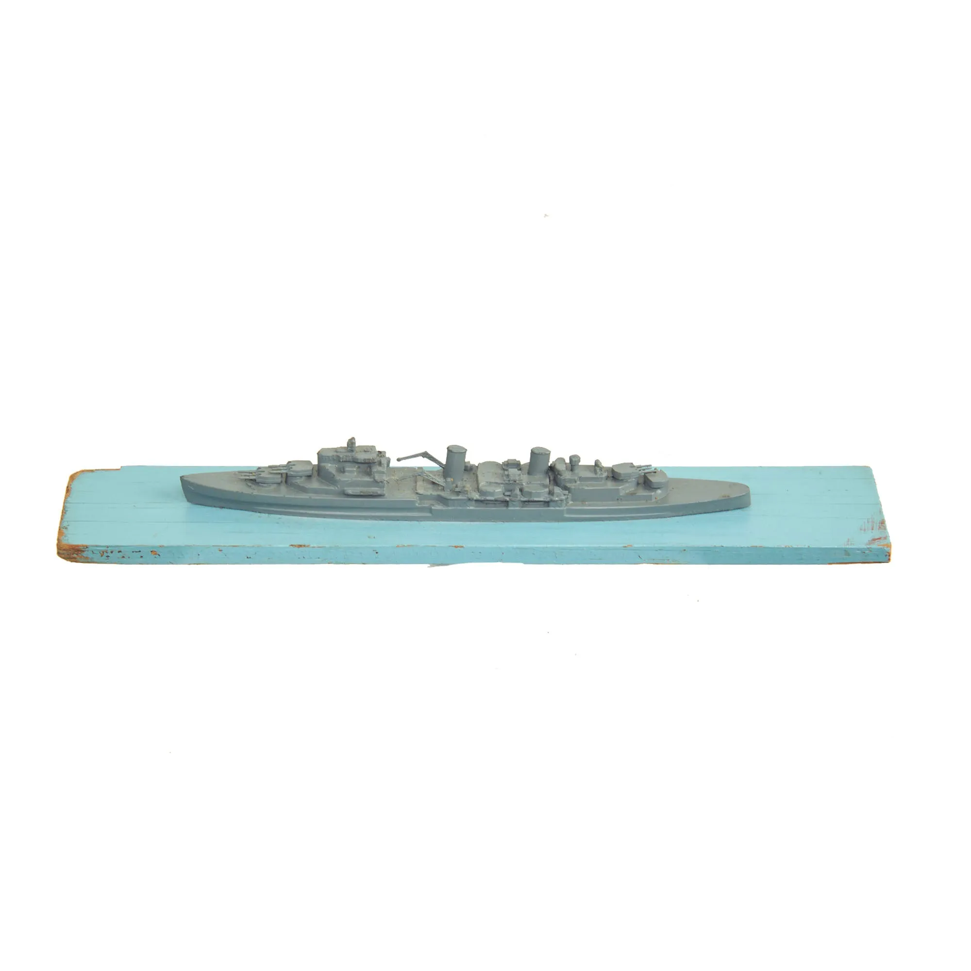 Original WWII U.S. Navy Teacher Models of British & French Ships in Case with Extra U.S. and Other Models