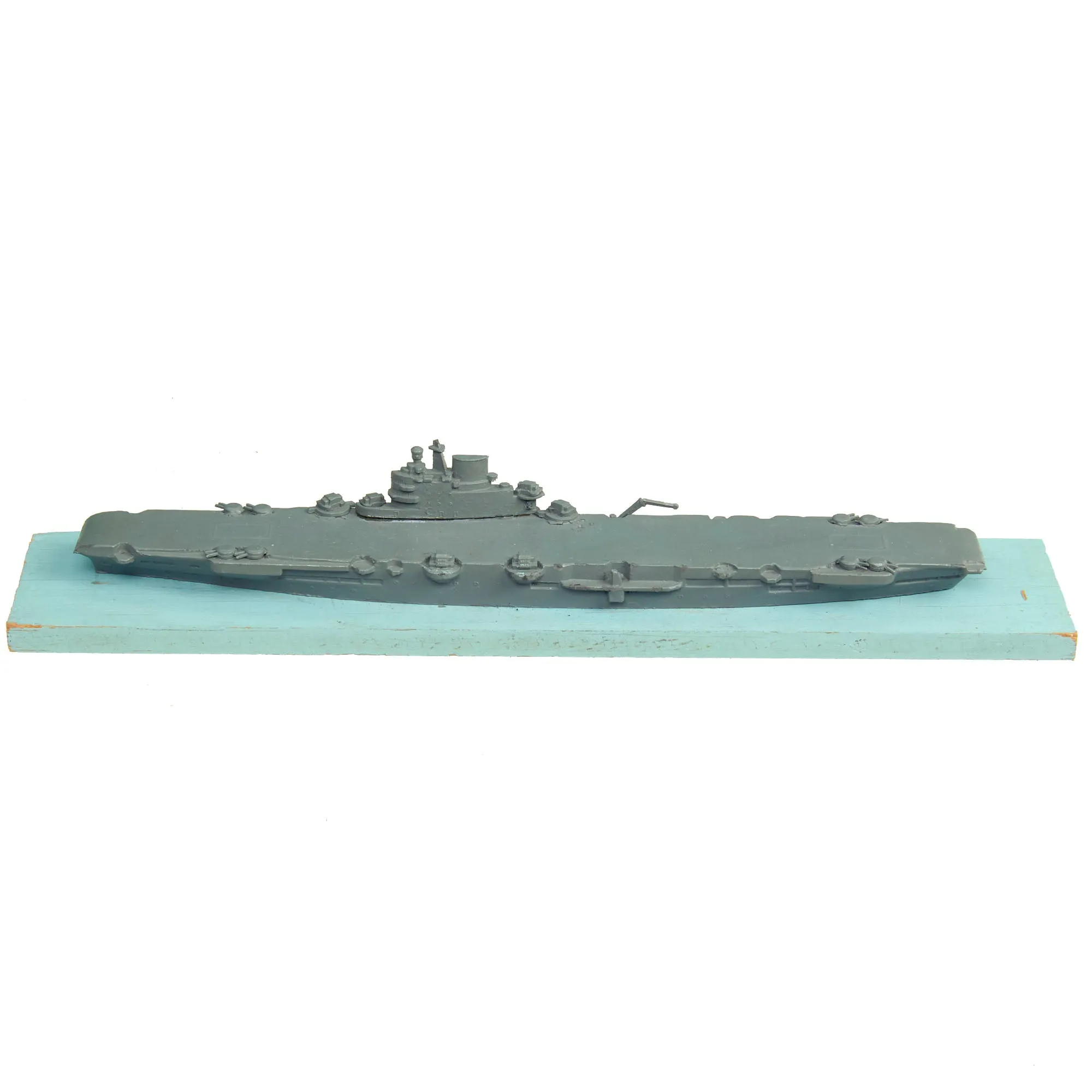 Original WWII U.S. Navy Teacher Models of British & French Ships in Case with Extra U.S. and Other Models