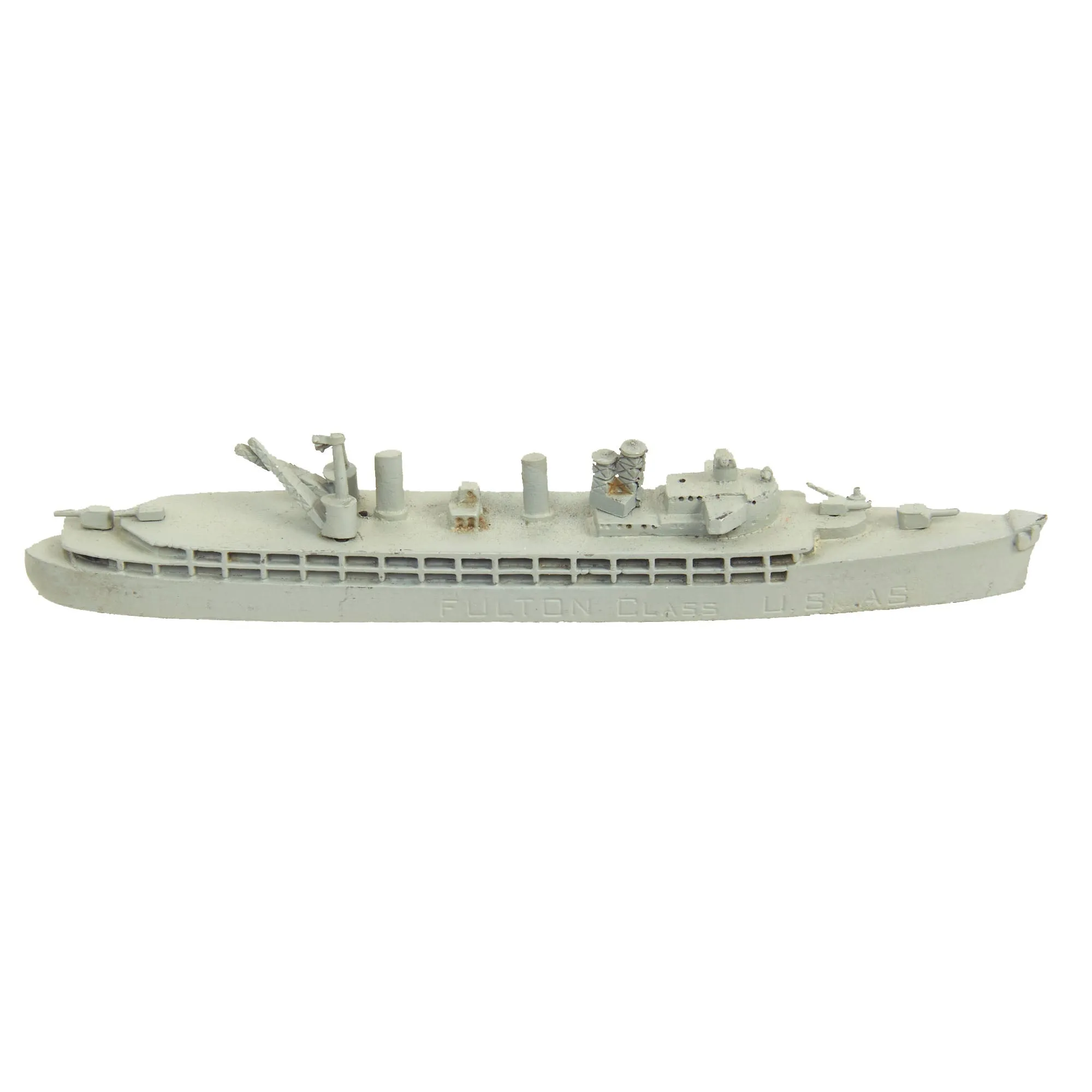 Original WWII U.S. Navy Teacher Models of British & French Ships in Case with Extra U.S. and Other Models