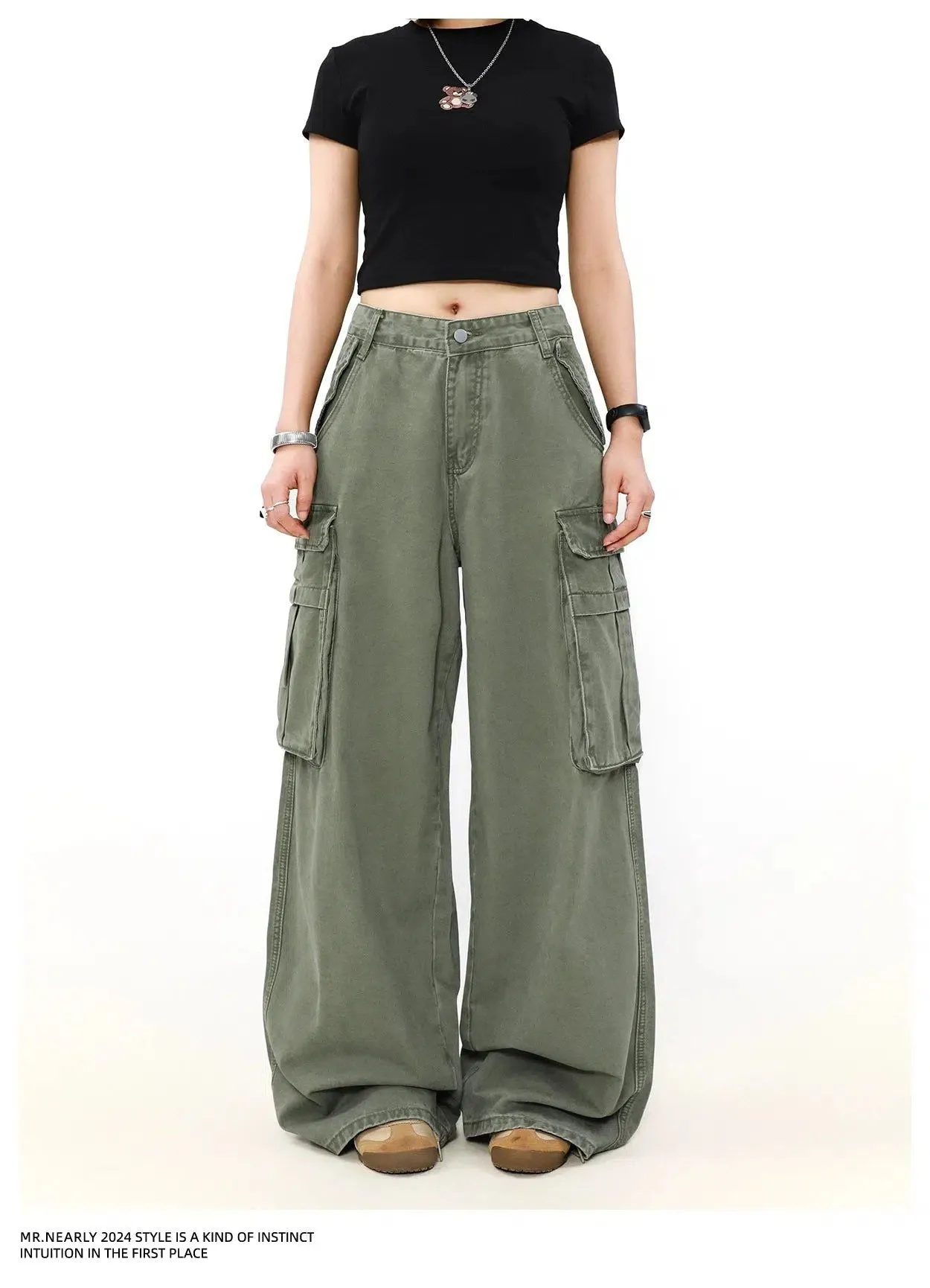 Oversized Flap Pocket Cargo Pants