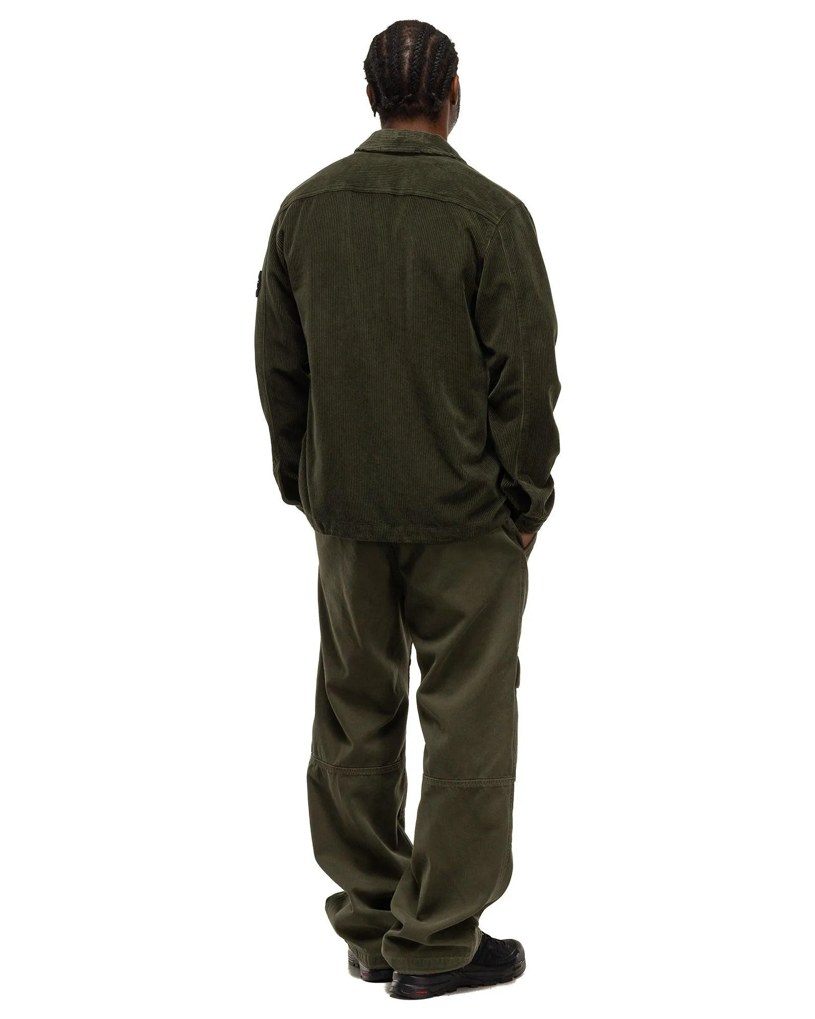 Panama Cotton 'OLD' Effect Relaxed Fit Cargo Pants Musk