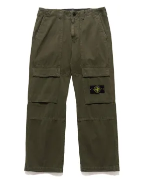 Panama Cotton 'OLD' Effect Relaxed Fit Cargo Pants Musk