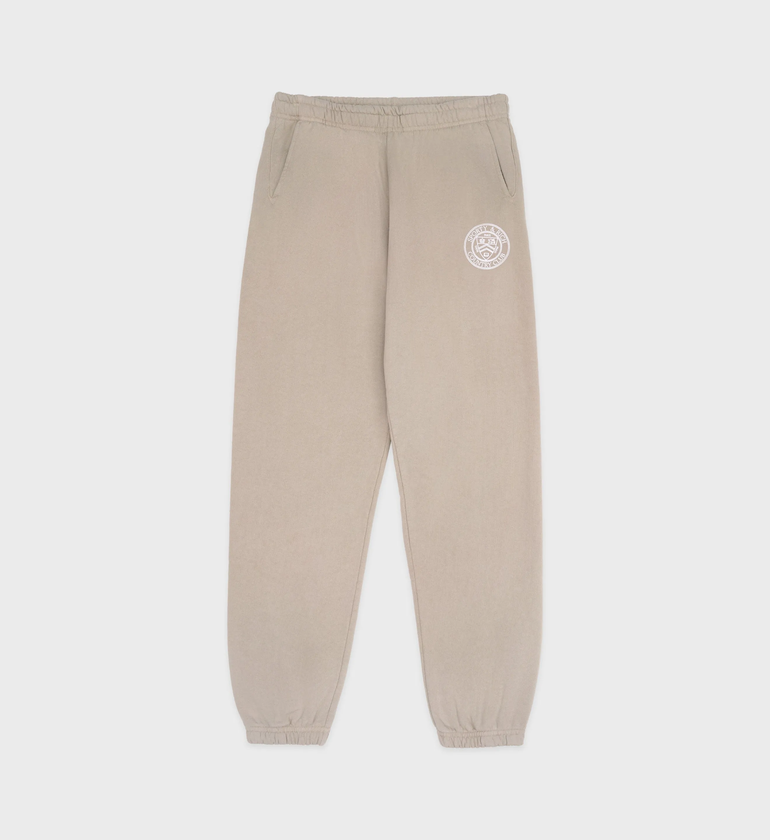 Paris Country Club Sweatpant - Elephant/White