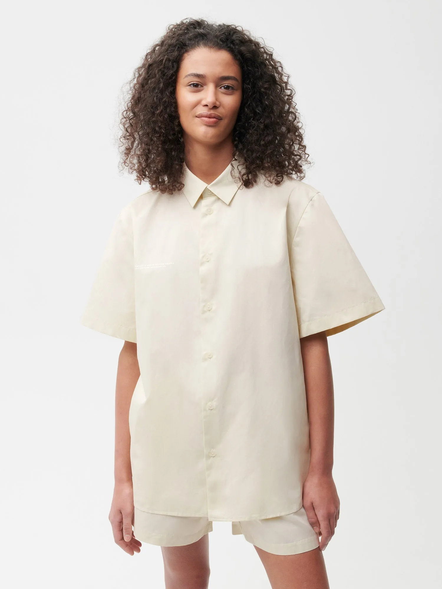 Pineapple Collared Short Sleeve Shirt—elderflower