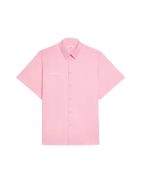 Pineapple Collared Short Sleeve Shirt—sakura pink