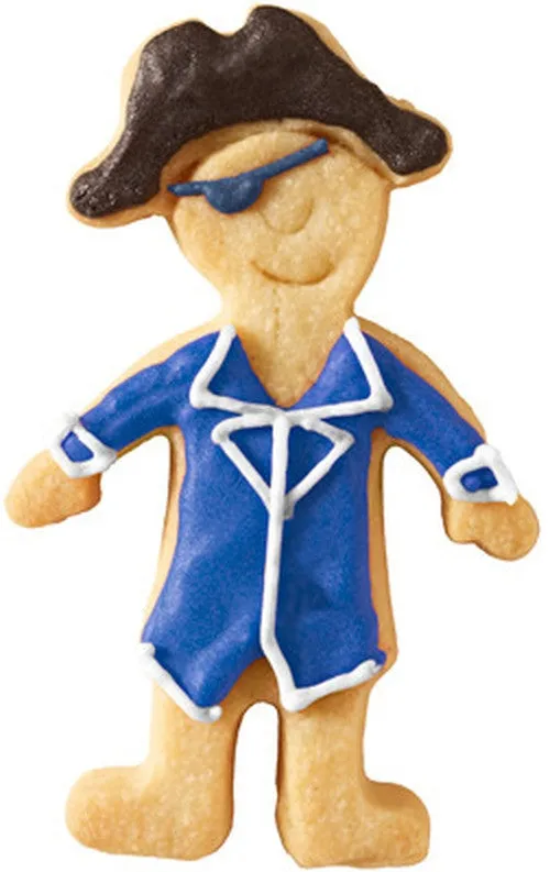 Pirate Cookie Cutter with Face Detail 9.5cm