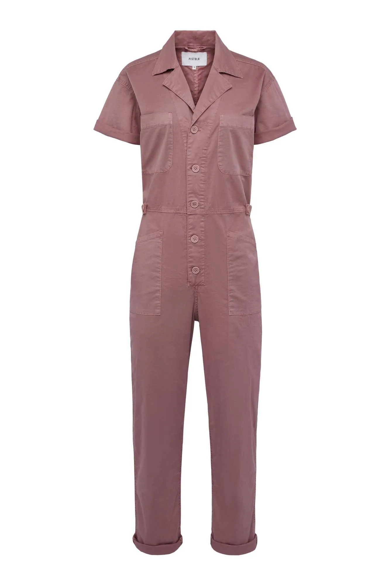 Pistola - Grover Cotton Worker Onepiece Jumpsuit - Ash Rose