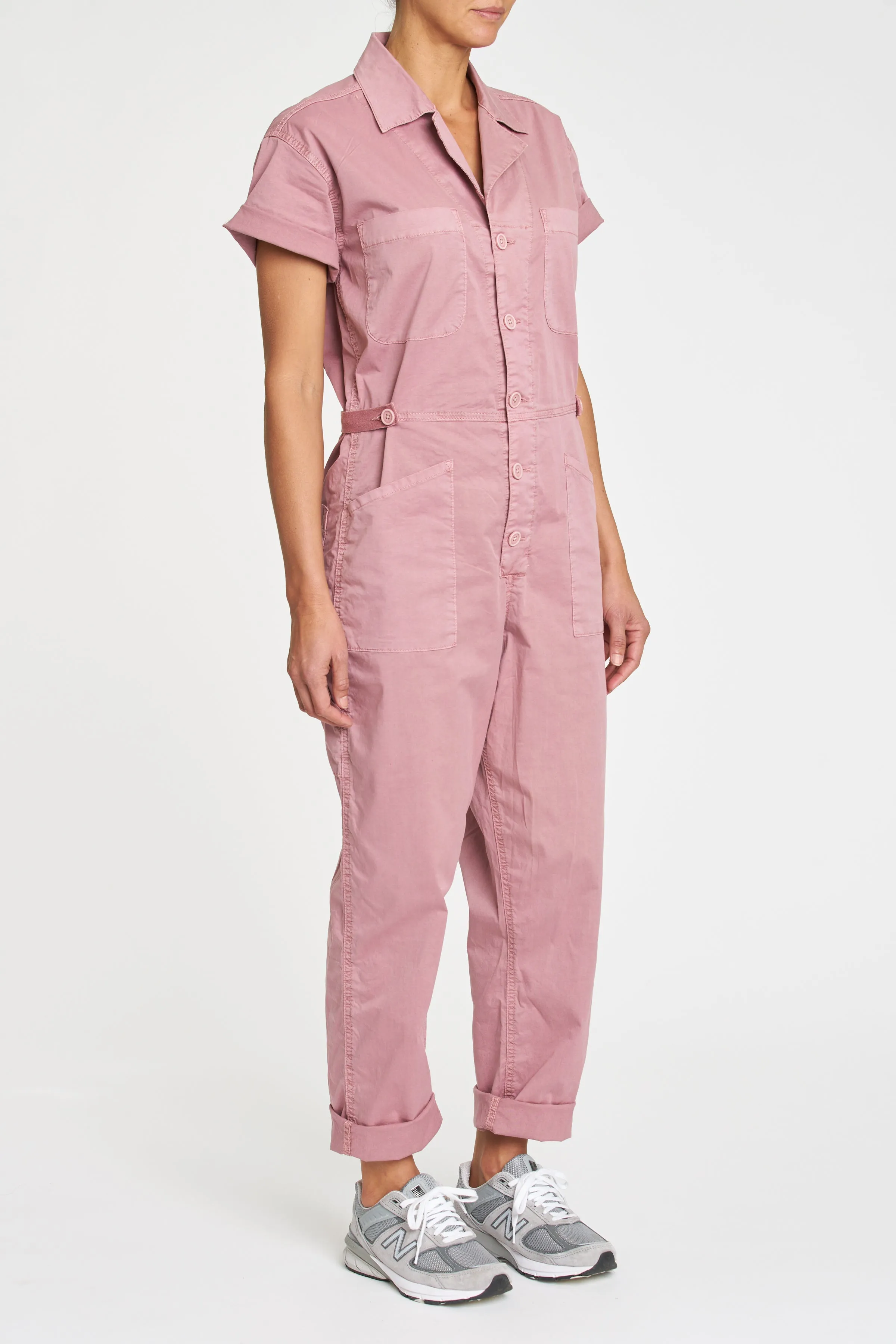 Pistola - Grover Cotton Worker Onepiece Jumpsuit - Ash Rose