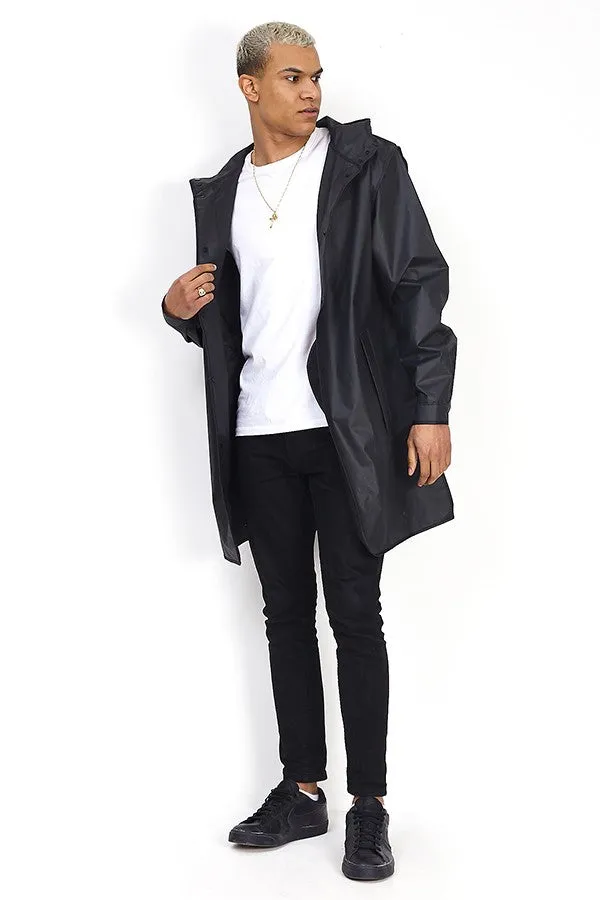 PLAIN LIGHTWEIGHT HOODED OVERSIZED PARKA