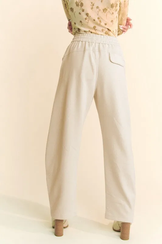 Pleated Drawstring Sport Pant