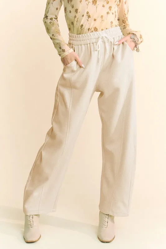 Pleated Drawstring Sport Pant