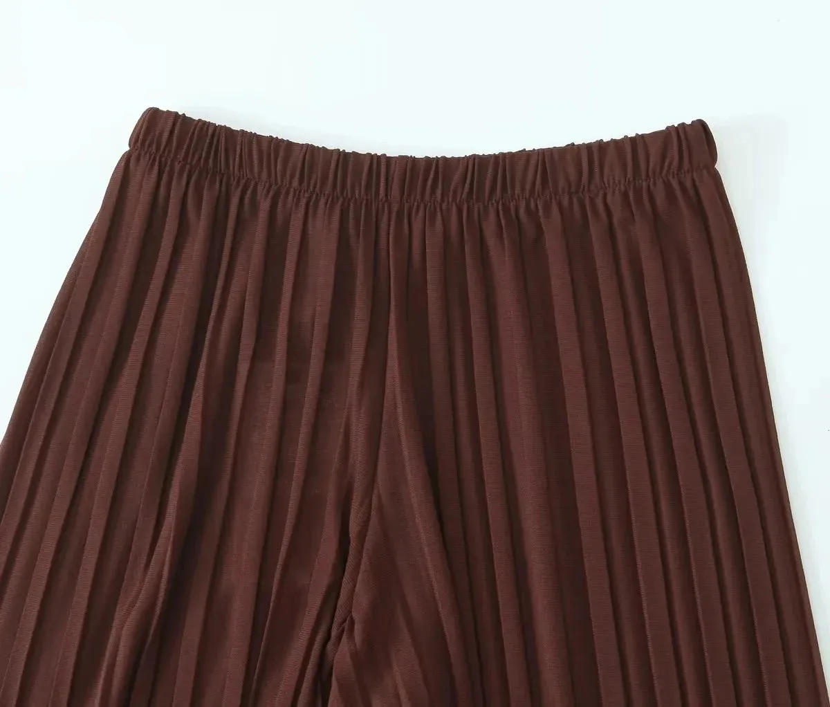 Pre Order:  Tube Top Pants Pleated Set