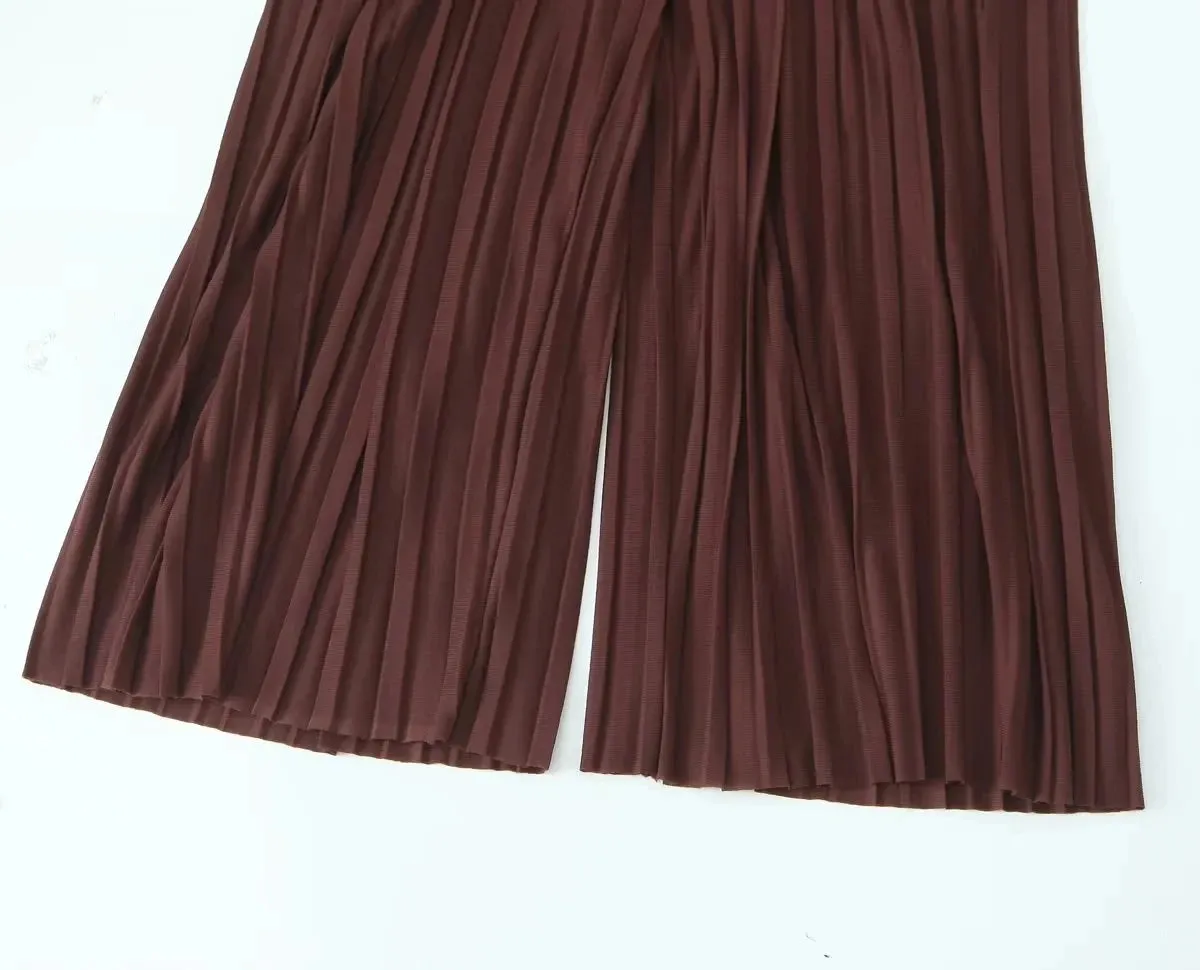 Pre Order:  Tube Top Pants Pleated Set