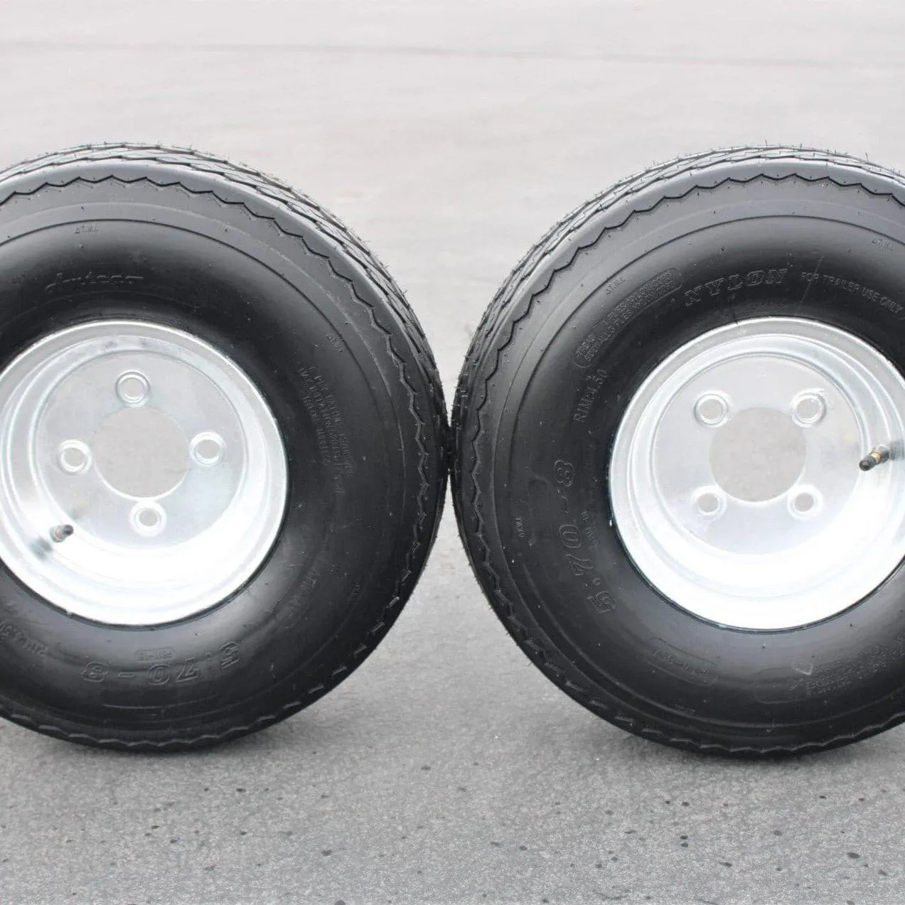 Qty: 1 Antego Trailer Tire On Rim 570-8 5.70-8 Load C 4 Lug Galvanized Wheel