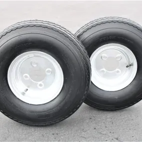 Qty: 1 Antego Trailer Tire On Rim 570-8 5.70-8 Load C 4 Lug Galvanized Wheel