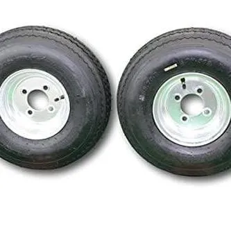 Qty: 1 Antego Trailer Tire On Rim 570-8 5.70-8 Load C 4 Lug Galvanized Wheel