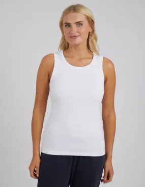 Rib Crew Tank White