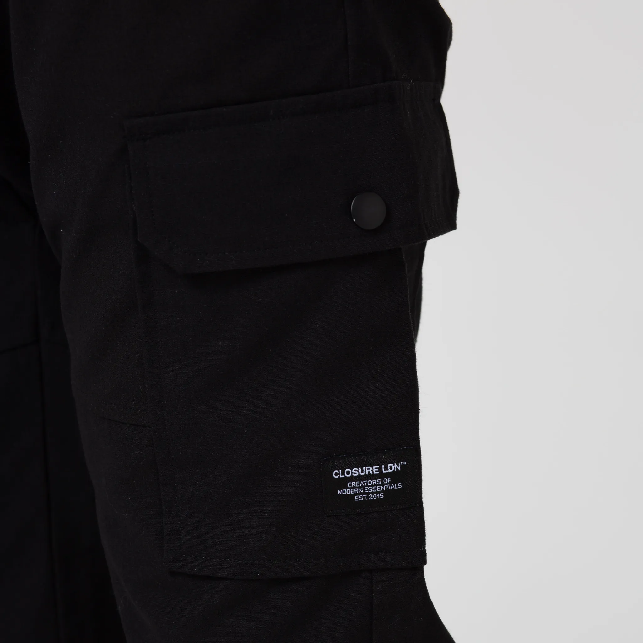 Ripstop Open Hem Cargo Pant | Black