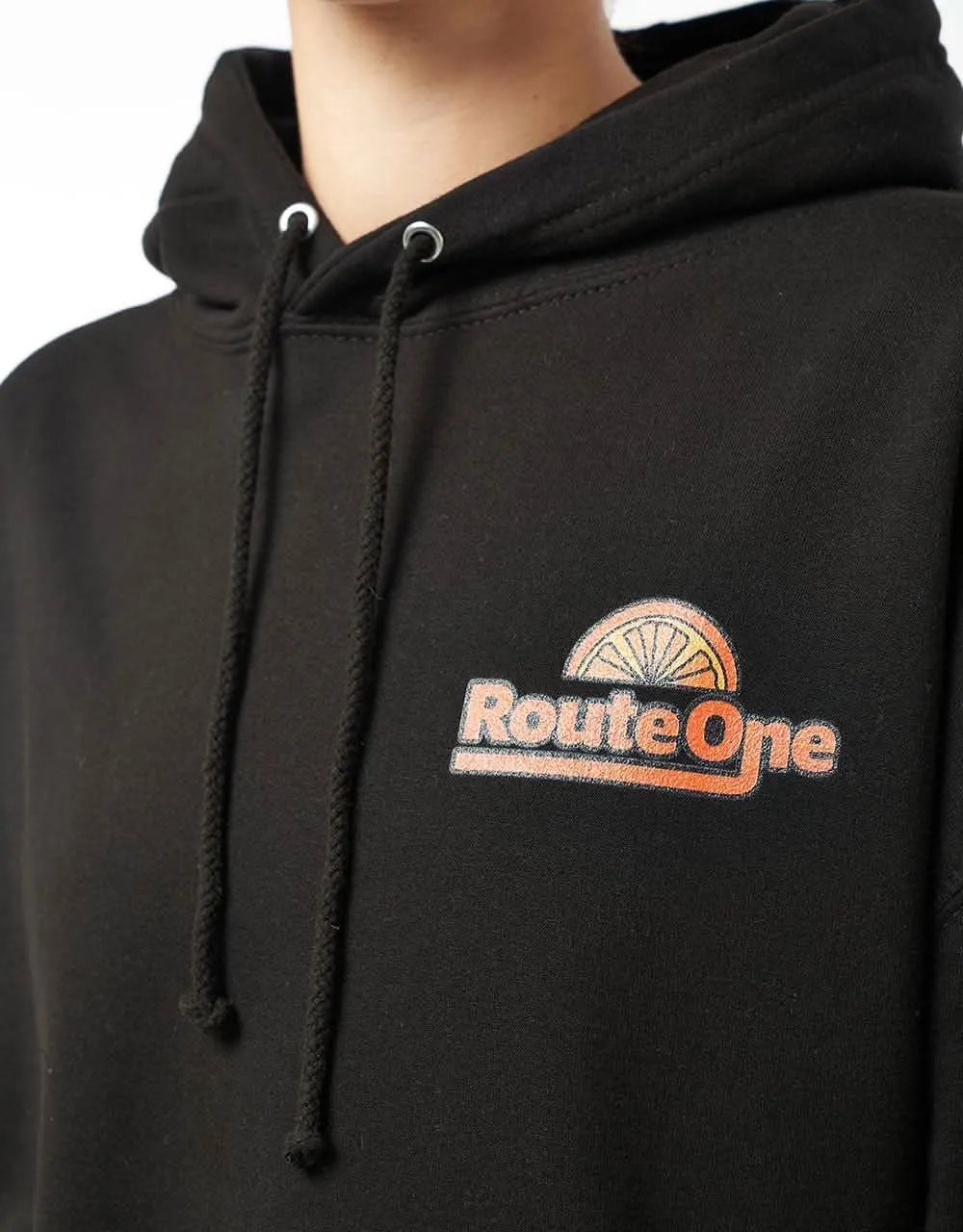 Route One Orange Soda Pullover Hoodie - Deep Black