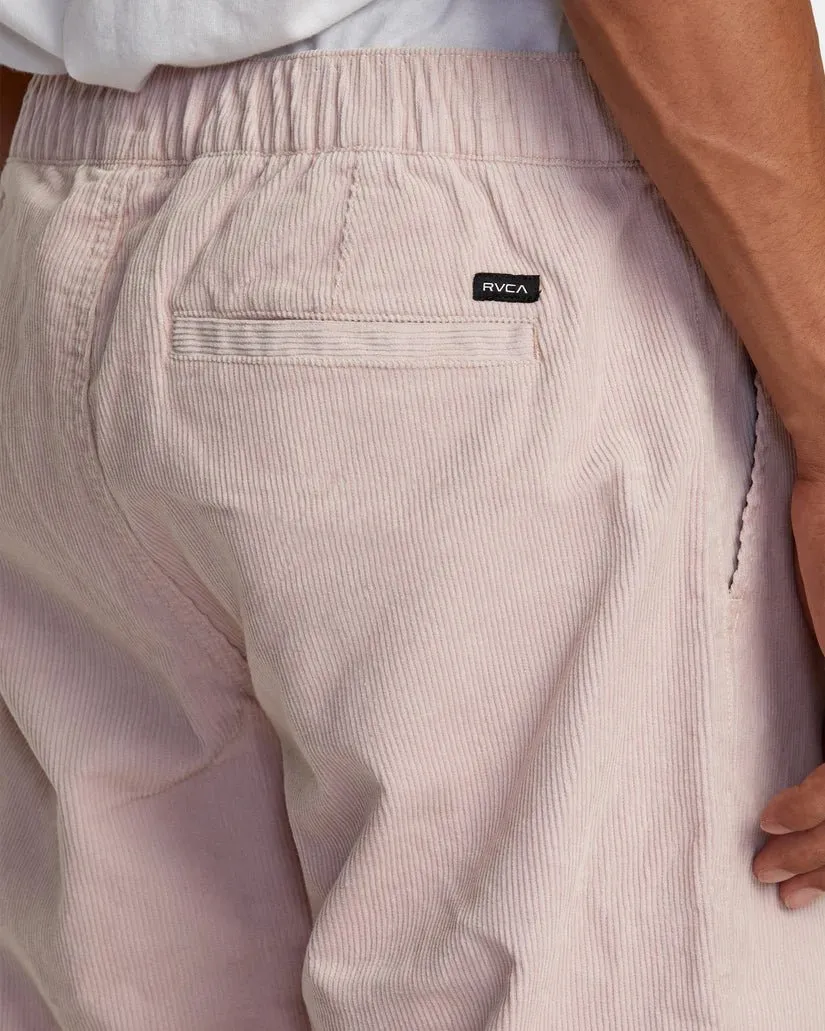 RVCA "Americana" Elastic Waist Corduroy Pants - Pale Mauve