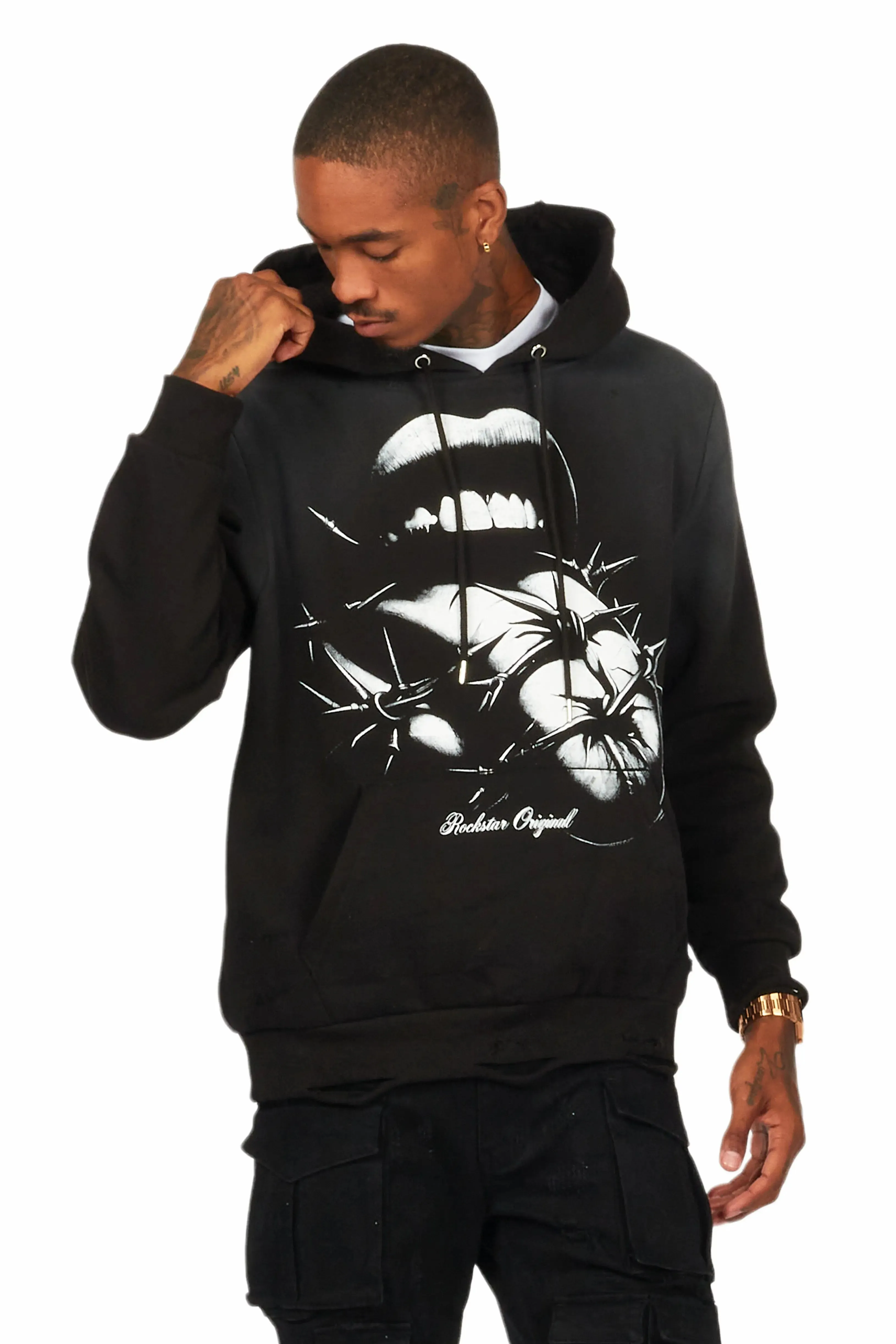 Schmear Black Graphic Hoodie