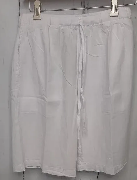 Short Pants-2 Pocket Draw String White Women's L0303